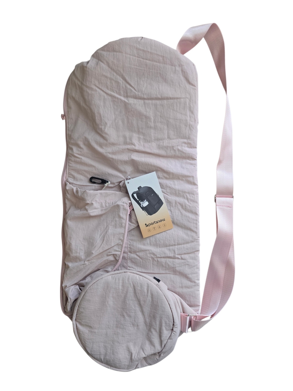 Light Pink Crossbody Yoga Mat Bag NWT